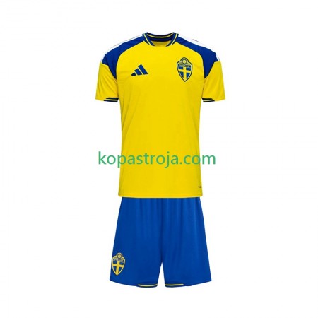 Billiga Fotbollströjor Sverige Barn Hemma tröja 2026 Kortärmad